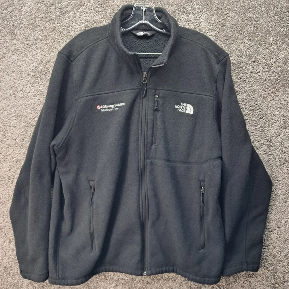 The North Face Mens Black Gordon Lyons Full Zip Fleece Jacket XL LG Energy 7607
